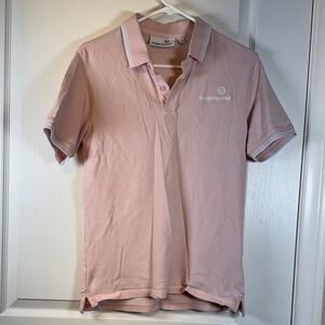 Sergio Tacchini Pique Polo Shirt Pink Size Small EUC #5819